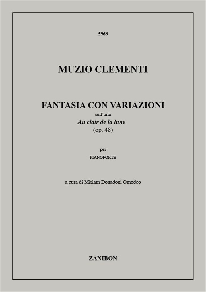 Fantasia Con Variazioni Sull'Aria 'Au Clair De La